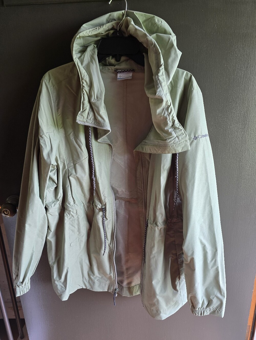 Light Green Hooded Womens Columbia Jacket